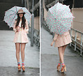 Little chanel-esque bag, Polka dots blazer, Weeken, Colorful socks, Weeken, Chunky mary jane, Weeken, Umbrella, Weeken, Mayo Wo, Hong Kong