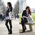 Mick, Keith and I  - Blazer Zara,, Zara, Short H&M, H&M, Sac toile Original Music Shirt, Weeken, Estelleblogmode, France