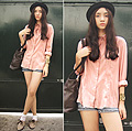 The Geek in the Pink  - Pink polo, Weeken, Cut-off shorts, H&M, Bowler hat, HaiLanHome, Custom-made brogues, Weeken, Aileen Belmonte, Malaysia