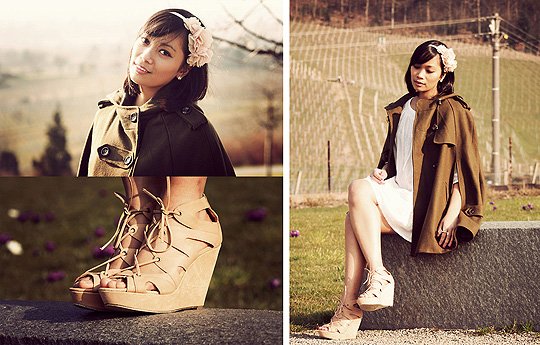 Spring, i smell thou. , Anjelica Lorenz, Wedge sandals, ASOS, Hairband, H&M, Cape, ASOS, Anjelica Lorenz, Germany