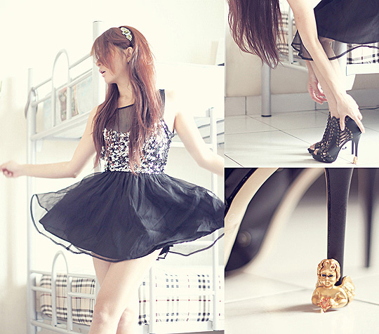 Keep on dreaming  - Miss Glittery Dress, H&M, Shoes, ALDO, Ring, Weeken, Anastasia Siantar, Indonesia