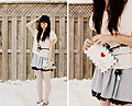 LOVE LETTERS  - Dog cropped shirt, H&M,  poke-a-dot lace skirt, Weeken, Kimichi Shoes, Weeken, Kar-Yan C, Canada