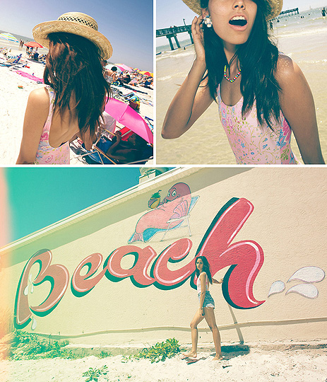 Life's a beach & then you're at one! , Crystal Yeoms, One piece suit, Weeken, Cut offs, Weeken, Neon beads, Weeken, Crystal Yeoms, Canada