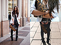 In milan  - Suede ankle boots, Givenchy, White blazer, Zara, Leather trousers, Weeken, Leopard clutch, ASOS, Candy, Netherlands