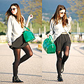 A touch of candy bag , Candy bag, Weeken, Sweater, Weeken, Skirt, Bershka, Sunglasses, Weeken, Alexandra Per, Spain