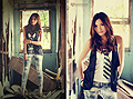 Abandoned with Acid Wash  - Vest, Weeken, Muscle Back Top with Sequined Tie, Weeken, Purple and Black Peeptoe Heels, Weeken, Acid Wash Jeans, Weeken, Camille Sioco, Australia