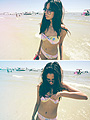 Beach myers  - Twisted bandeau, Weeken, Bikini bottoms, Weeken, Vintages sunnies, Weeken, Crystal Yeoms, Canada