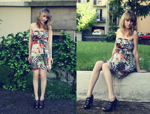 Somebody drown, somebody drown.  - Floral Dress, Forever21, Heels, H&M, Katrina J, Switzerland