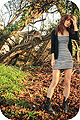 The earthquakes set off car alarms , Striped bodycon, Topshop, Plain cardigan, Weeken, Doc martens, Weeken, Mimi Sinnott, United Kingdom