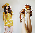 Sunset Patterns , Yellow Dress, Weeken, Color block heels, Weeken, Kryz Uy, Philippines