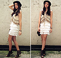 Safari in the City  - Bowler hat, Weeken, Tiered vest, Weeken, Tiered dress, Weeken, Gladiator heels, Weeken, Crocheted scarf, Weeken, Aileen Belmonte, Malaysia