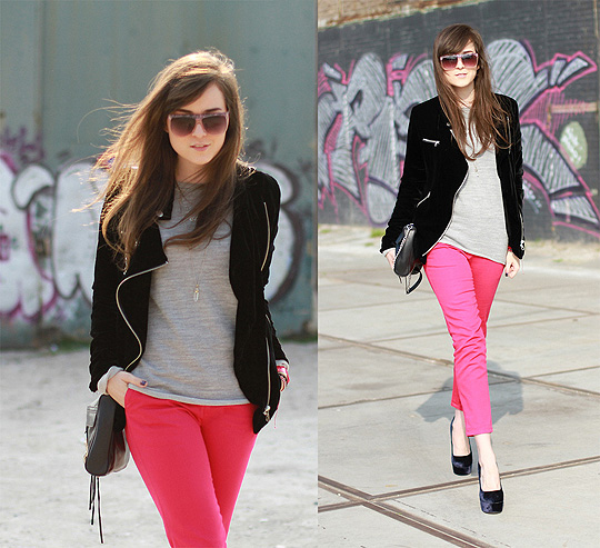 THINGS CHANGE  - VELVET JACKET, Weeken, PINK PANTS, Zara, Andy T, Mexico