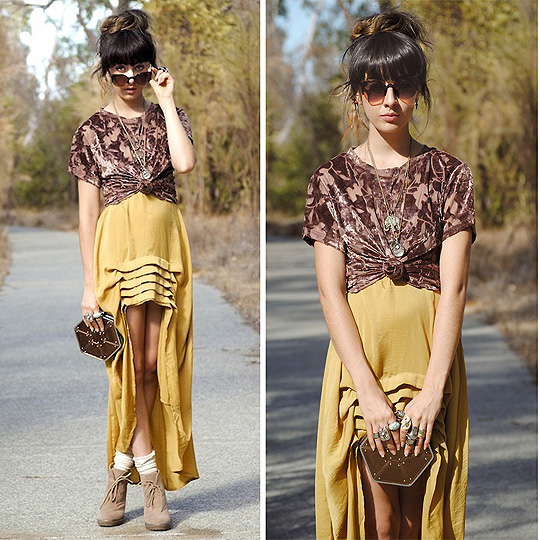 Honey Don't, Autilia Antonucci, Cat eyes, Weeken, Velvet top, Weeken, Mustard cameo skirt, Weeken, Boots, Weeken, Hexagon bag, Topshop, Autilia Antonucci, Australia