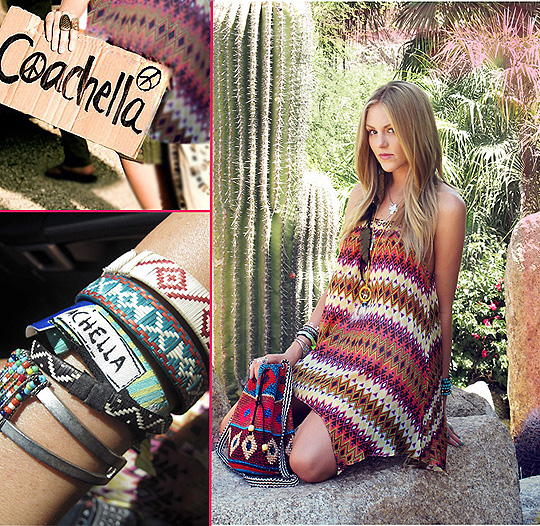 Bohemian princess at COACHELLA , Shea Marie, Dress, Weeken, Woven bag, Weeken, Bracelets, Weeken, Shea Marie, United States