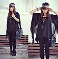 Fringing it for black friday , Fringed scarf, Weeken, Sardi cut-out wedges, Weeken, Mulberry alexa-lookalike, Weeken, Leopard print headband, Weeken, Willabelle Ong, Australia