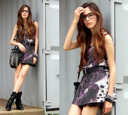 The galaxy that lives inside your eyes  - Dress, Weeken, Bag, Zara, Van Der Linden, Brazil