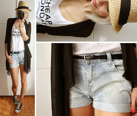 CHILLING IN THE GARDEN.  - Hat, H&M, Shorts, Zara, Sheered 'cardi', Weeken, Tanktop, Weeken, Sietske Lamers, Netherlands