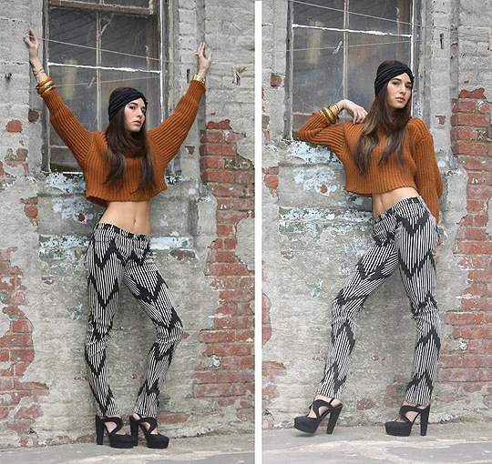 Funky town  - Sweater, Weeken,  heels, Forever21, Pants, Weeken, Tess Pare-Mayer