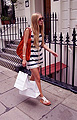 Streets of London , Blue/white striped dress, Weeken, Shoes, Weeken, Bag, H&M, Carolina Engman, Sweden