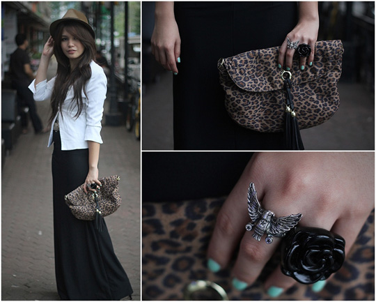 Wednesday Addams , Cheyser Pedregosa, Black skirt, Weeken, Leopard bag, H&M, Ring, Weeken, Cheyser Pedregosa, Philippines