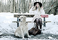 Park Bench Theories - Striped stockings, Weeken, Knitted Sweater with shirt collar, Weeken, Floppy Hat, Weeken, Amanda Brohman, Sweden