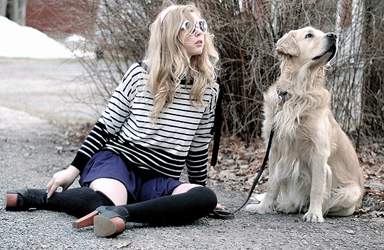 We spy a spacecraft - Striped sweater, Weeken, Heart shaped glasses, Weeken, Shoes, Weeken, Amanda Brohman, Sweden