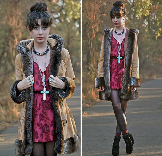 Everything's happenin so fast. - Evil twin coat, Weeken, Dress, Weeken, Socks, Topshop, Autilia Antonucci, Australia