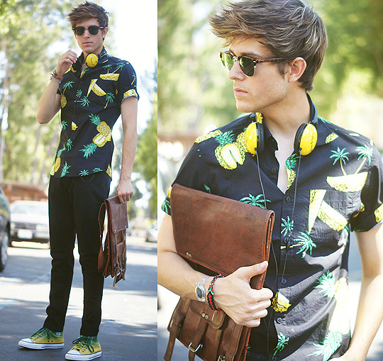 Ombre Pineapple, Adam Gallagher, Ombre converse, Converse, Pineapple shirt, Weeken, Backpack, Weeken, Eyewear, Weeken, Adam Gallagher, Canada