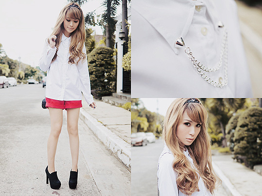 Bayo x Tricia G. - Top, Weeken, Shorts, Weeken, Shoes, Forever21, Collar chain, Weeken, Tricia Gosingtian