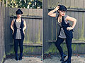 Gold's Fool, Bird Necklace, Weeken, Hat, H&M, Vest, Old Navy, Top, Old Navy, Socks, American Apparel, Shoes, Weeken, Amanda Ochoa, United States