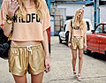 Wildfox Take 10, Misbhv.com golden shorts, Weeken, Wildfox top, Weeken, Kurt Geiger sandals, Weeken, Guess watch, GUESS, Ooh Andy feather bracelet, Weeken, Alice Mary, United Kingdom