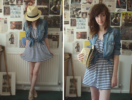 Beach Fossils, Ashleigh F, Hat, Weeken, Denim shirt, Weeken, Dress, H&M, Ashleigh F, United Kingdom