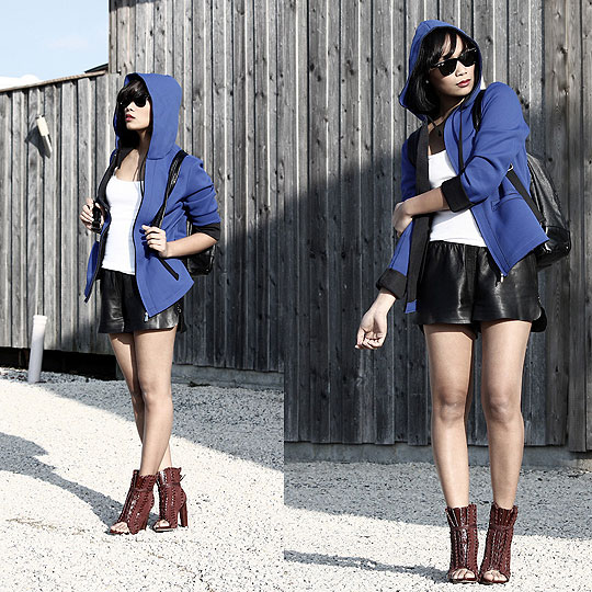 HEY SCUBADIVER! - Leather shorts, H&M, Shoes, Alexander Wang, Anjelica Lorenz, Germany