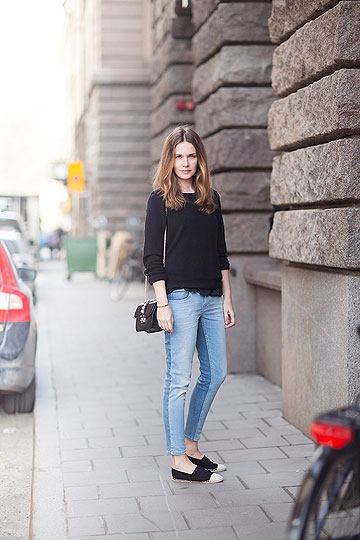 Two tone denim, Caroline B, Bag, Valentino, Jeans, Zara, Knit, Weeken, Caroline B, 