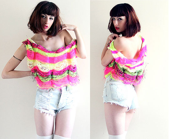 ACID, Constance Victoria, Neon knit, Weeken, Acid shorts from mink pink, Weeken, Constance Victoria, 