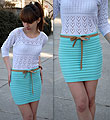 Mint skirt ;), SKIRTS, Weeken, Hannnah P, Poland