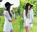 Green tea, Hat, H&M, Crochet shorts, Diy, Corset, Zara, Watch, GUESS, Kasia Gorol, Poland