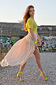 Dramatic NEON, Nude skirt, Zara, Lara Rose Roskam, Netherlands