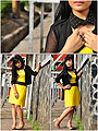 Blink Collar - Blink Collar, Weeken, Black Jacket, Weeken, Yellow Dress, Zara, Mila Anisa, Indonesia