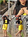 Blink Collar, Blink Collar, Weeken, Black Jacket, Weeken, Yellow Dress, Zara, Mila Anisa, Indonesia