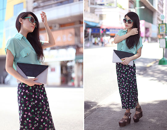 Going Retro Green., Sybil Kot, Top, Weeken, Skirts, Weeken, Sybil Kot, 