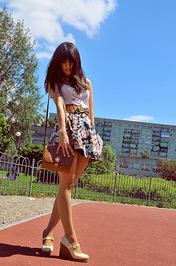 Retro shoes!! - Skirt, H&M, Shoes, Weeken, Inez A, United Kingdom