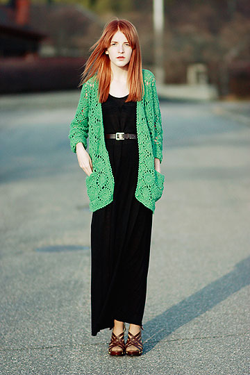 MODERN GRANDMA - Maxi dress, H&M, Crochet cardigan, Weeken, Linnea Jacobson