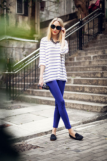 Na Na Na, Martina M, Blue glitter pants, H&M, Striped tshirt, Weeken, Martina M, 