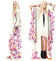 The White Witch. - Watercolor Silk Kimono, Weeken, Platform Booties, Weeken, Marie Hamm, United States