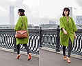 Rita Galkina, Green coat, 