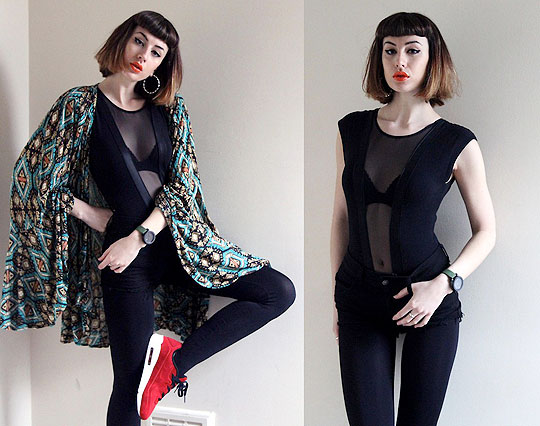 RIOT - American apparel bodysuit, American Apparel, Scarves, Weeken, Sneakers, Weeken, Constance Victoria, United States