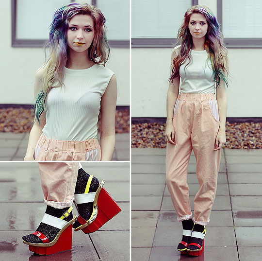 FEELS LIKE A BURN FROM WHICH YOU NEVER LEARN - Top, Weeken, Trousers, Weeken, Heels, Weeken, Kayla Hadlington, United Kingdom