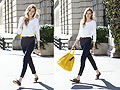 It's Spring Somewhere - Striped Tee, Gap, Pants, American Apparel, Leather Tote, Gap, Suede Shoes, Weeken, Leslie K, United States