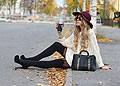 GIVE ME COFFE, KING-SIZED CUP - SUSPENDER TIGHTS, Pretty Polly, ALLYY PUMPS, Steve Madden, Sweaters, Weeken, Anna Wiklund, Sweden